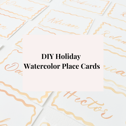 DIY Watercolor Holiday Place Cards