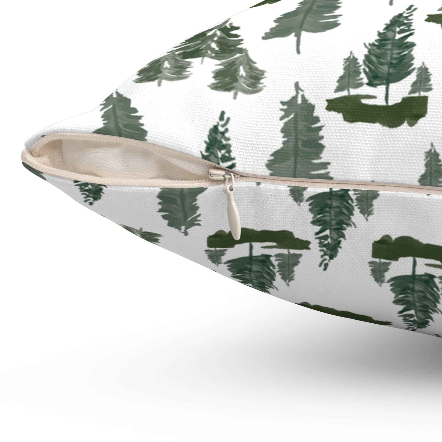 Watercolor Green Tree Pattern Pillows - Set of 2