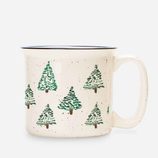 Holiday Green Trees Campfire Mug