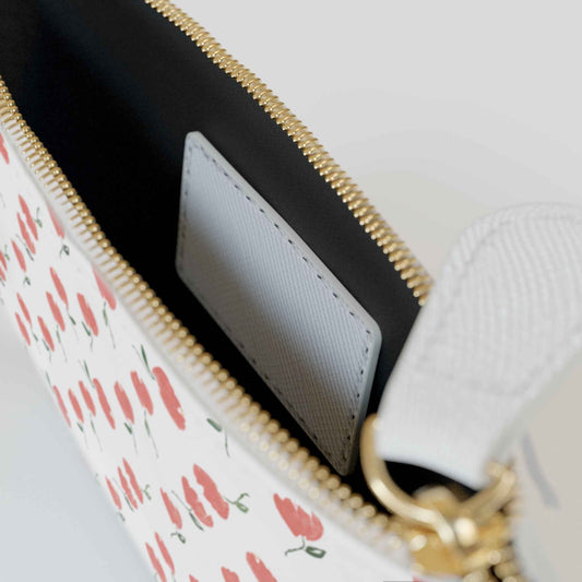 Dainty Floral Print Card Case Wallet