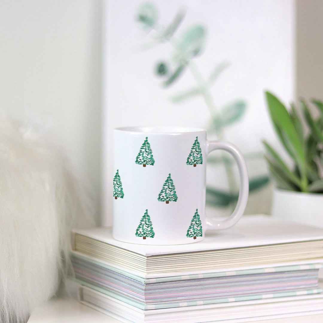 Watercolor Trees Holiday Mug