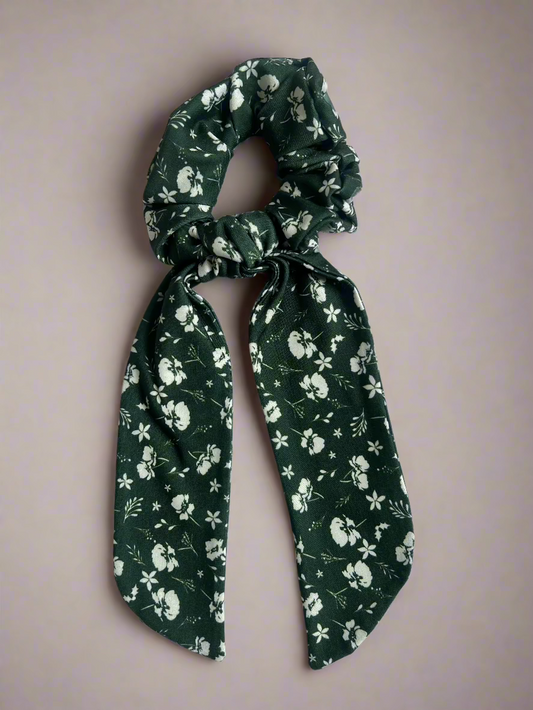 Floral Holiday Scarf Scrunchie