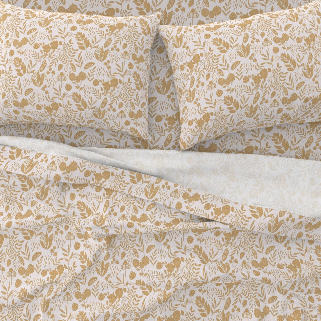Neutral Floral Garden Bed Sheets