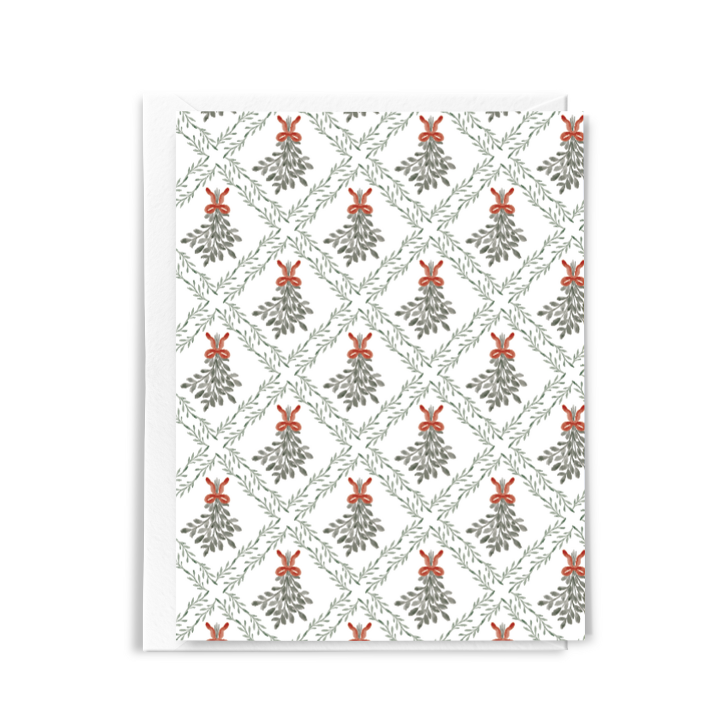 NEW! Watercolor Mistletoe Festive Holiday Card