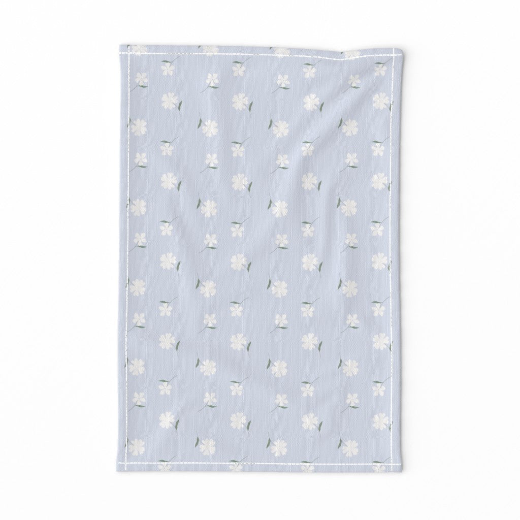 Blue Floral Tea Towel