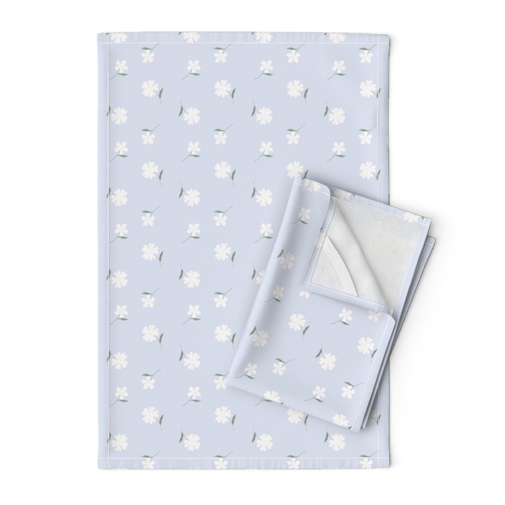 Blue Floral Tea Towel