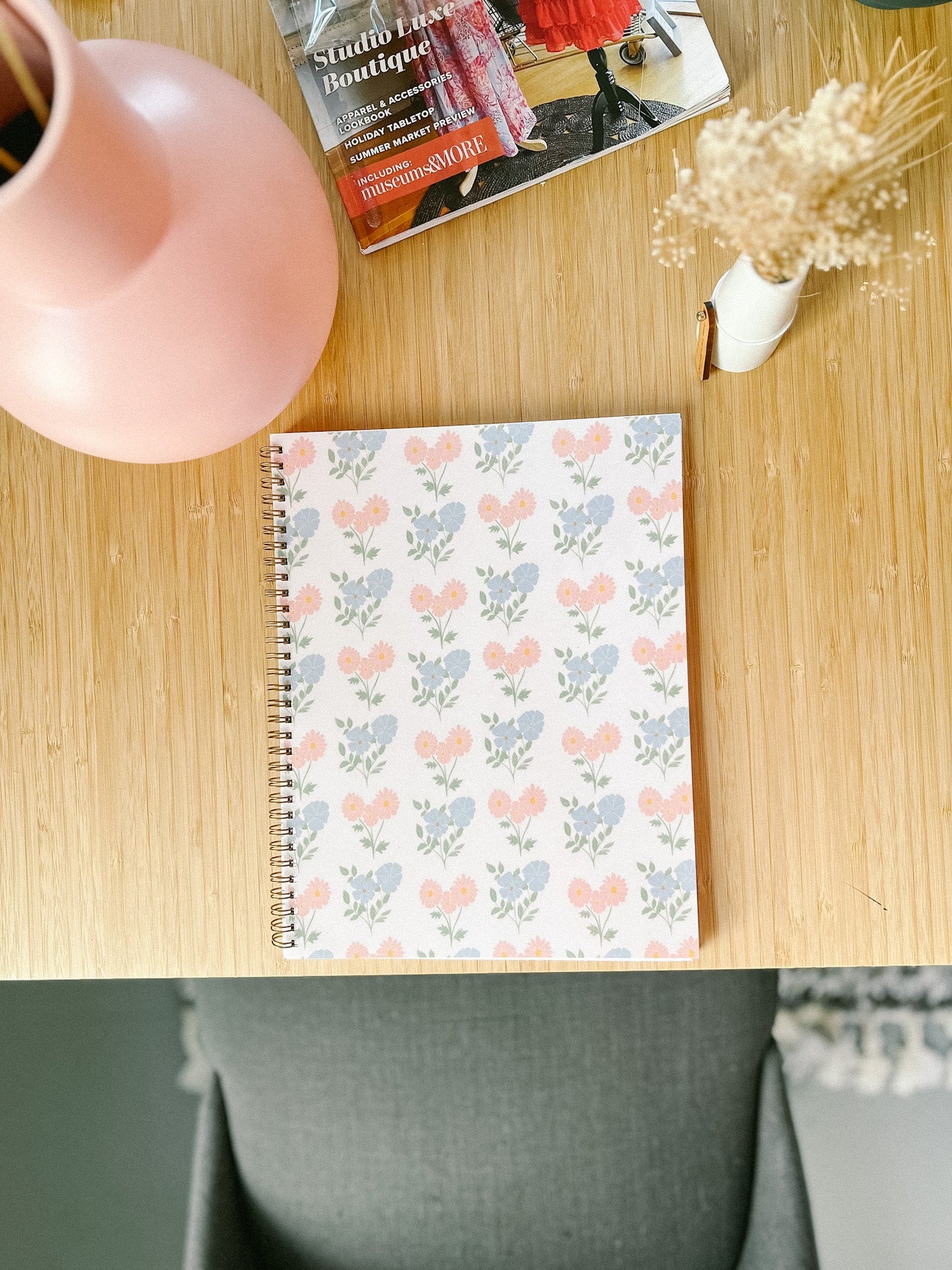 Large Simple Floral Notebook - Slightly Imperfect