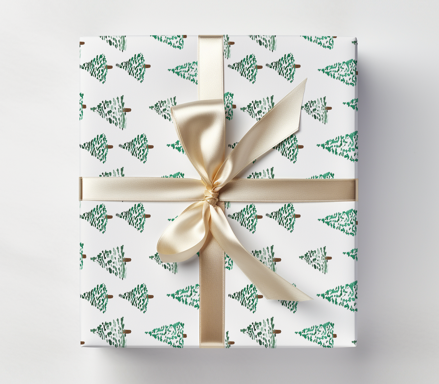 Holiday Watercolor Trees Wrapping Paper - Set of 3