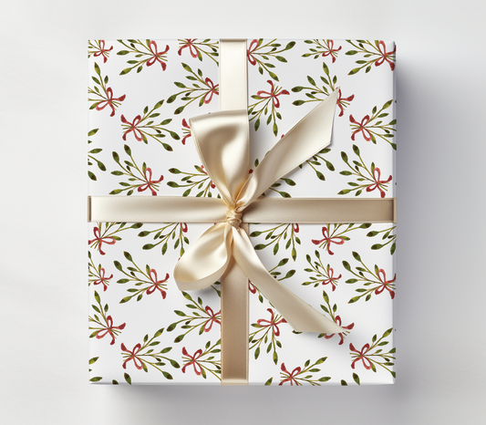 Watercolor Holly Wrapping Paper - Set of 3