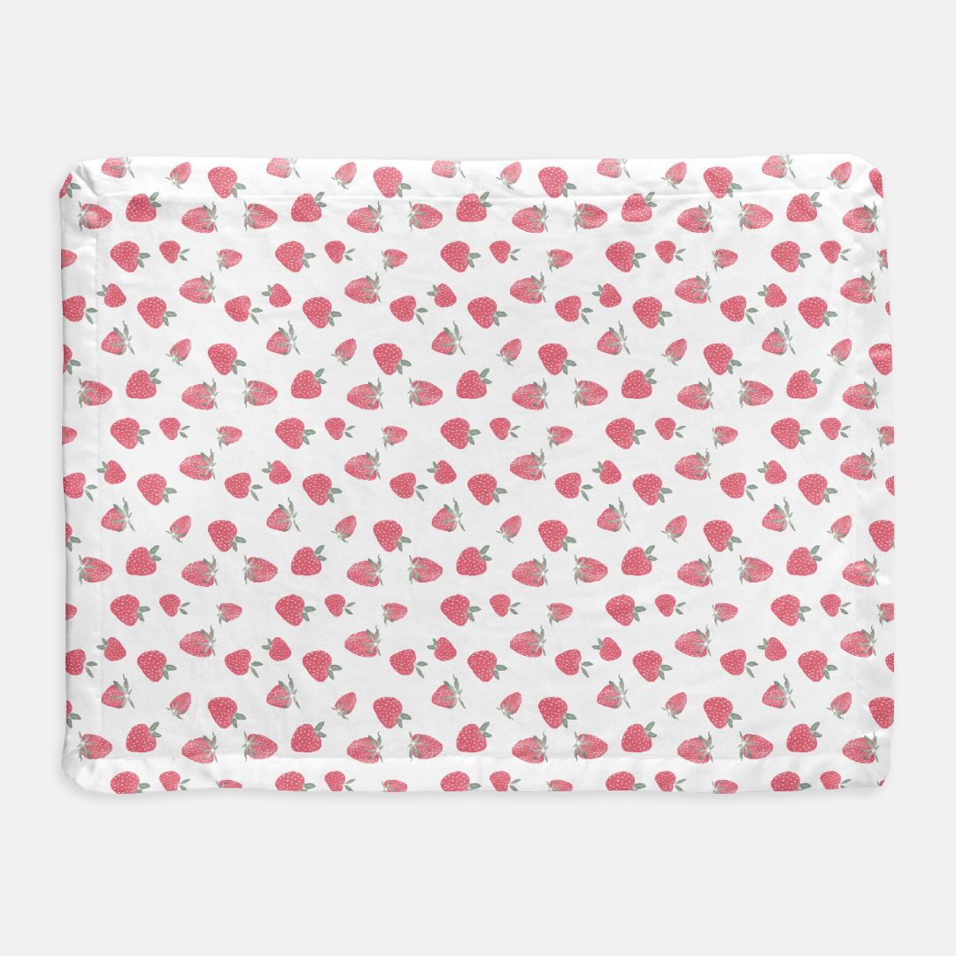 Strawberry Satin Minky Blanket