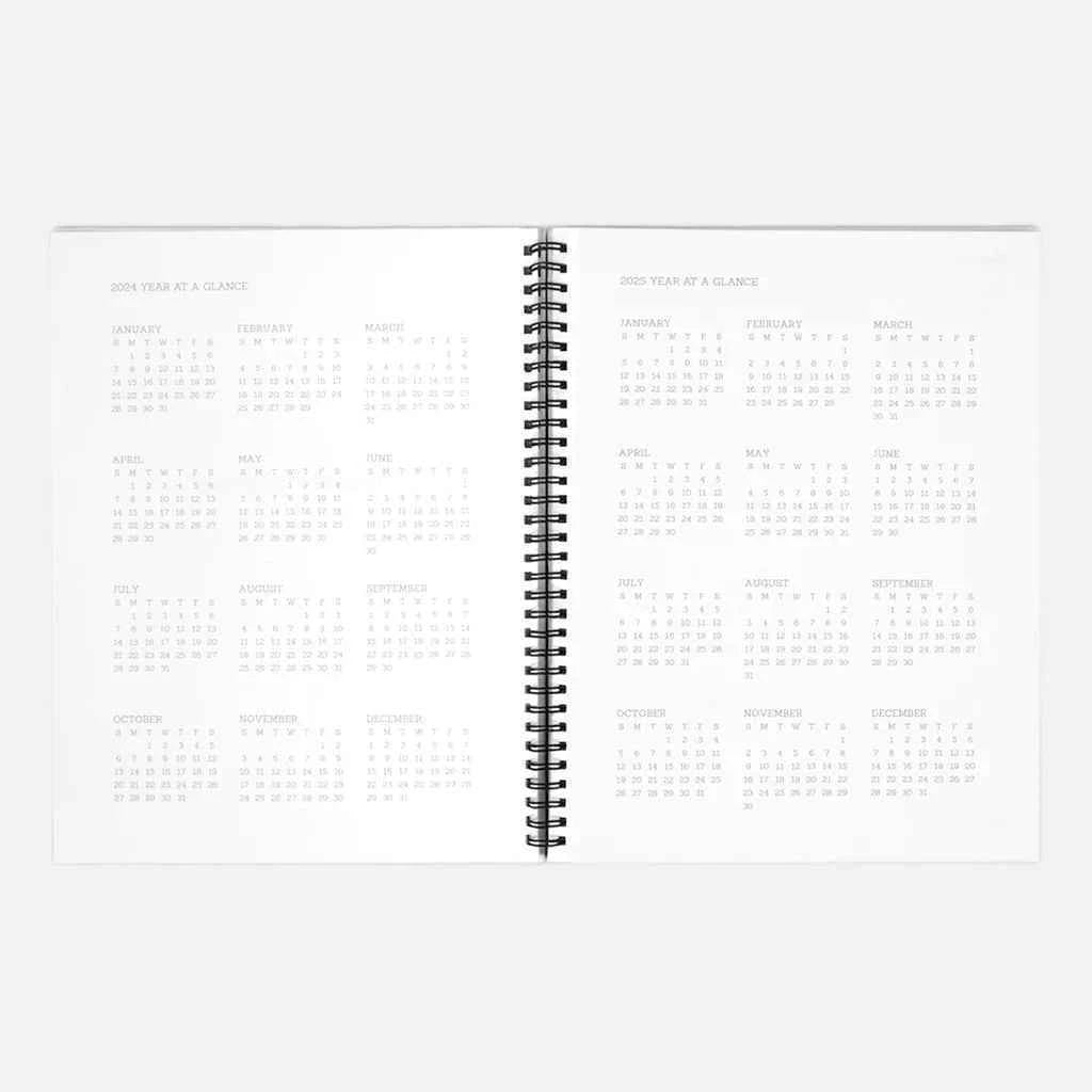 Pink Floral Undated 2024-2025 Planner