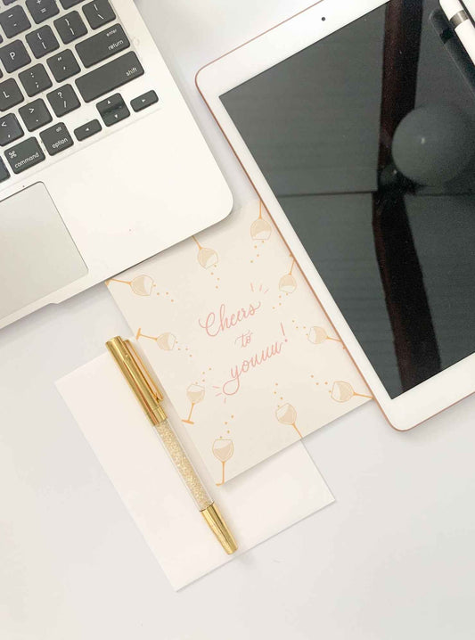 Cute Congratulations Card - Cheers to You Greeting Card