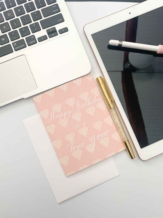 Friend Birthday Card - Happy Birthday to a True Gem Card