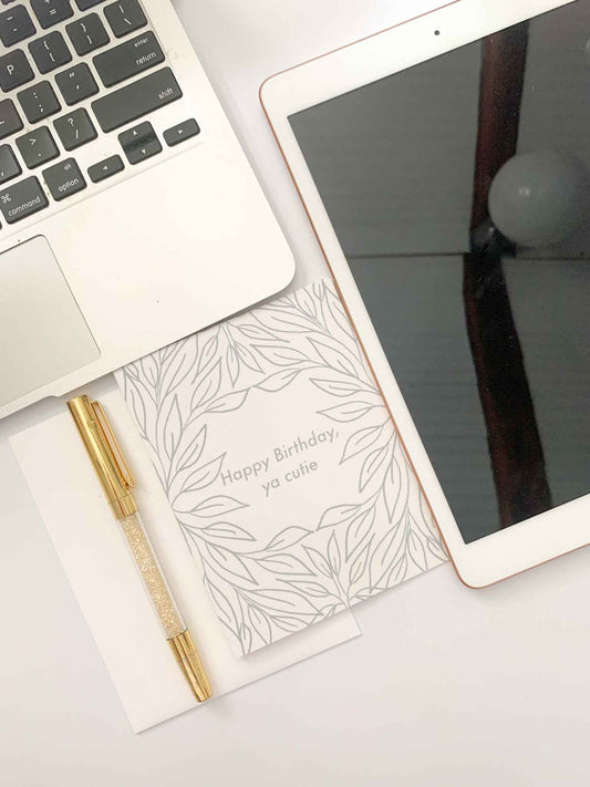 Cute Birthday Card - Happy Birthday Ya Cutie Card