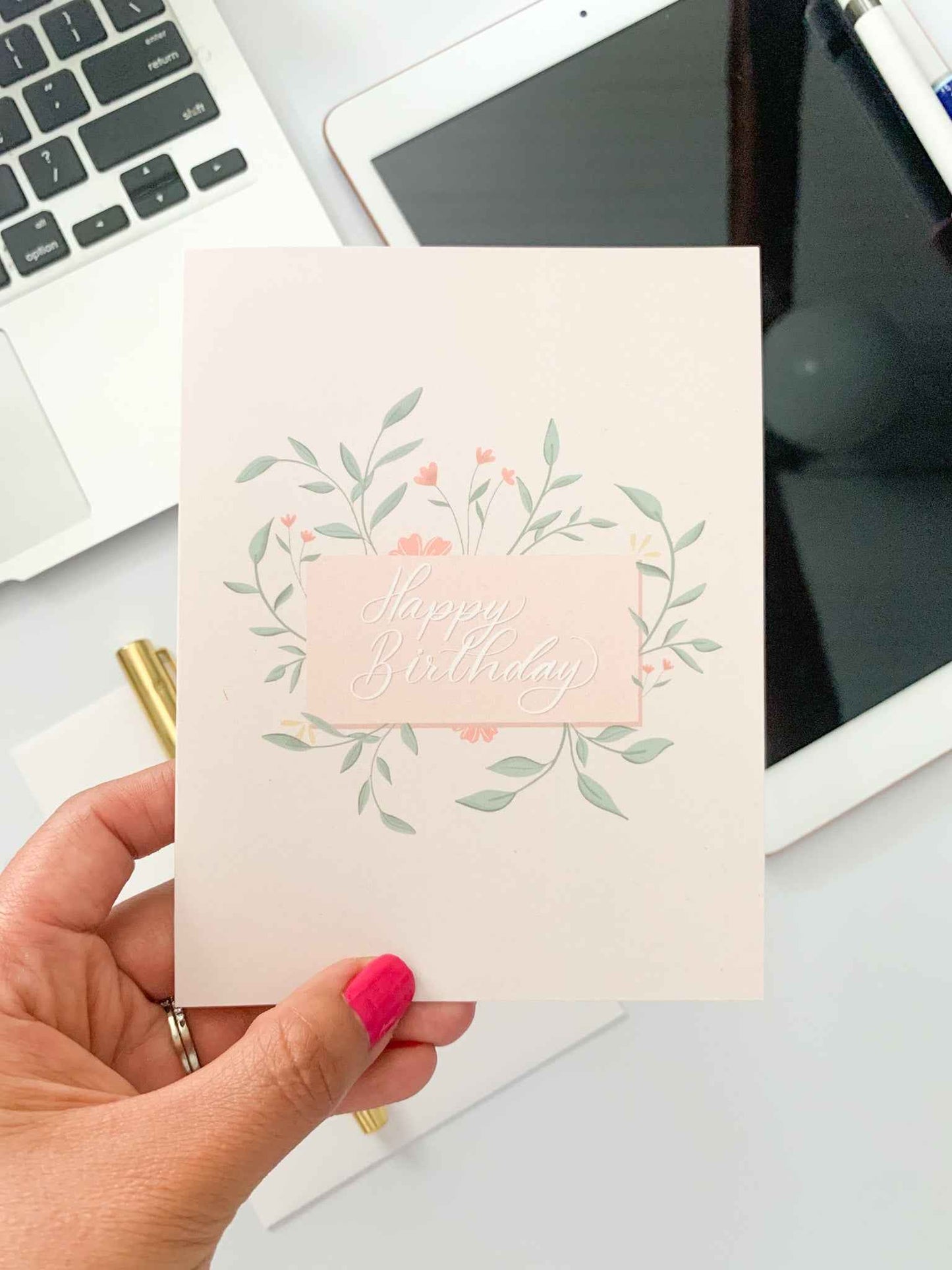 Cute Birthday Card - Floral Happy Birthday Card