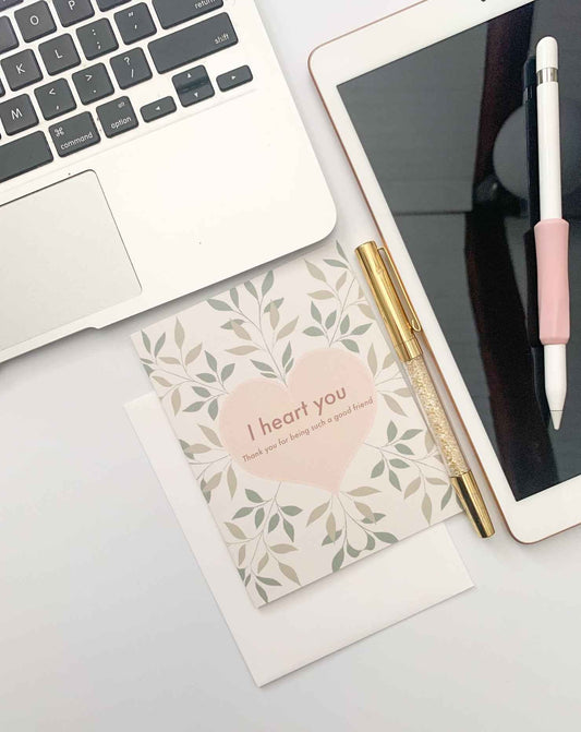 Sweet Friendship Card - I Heart You