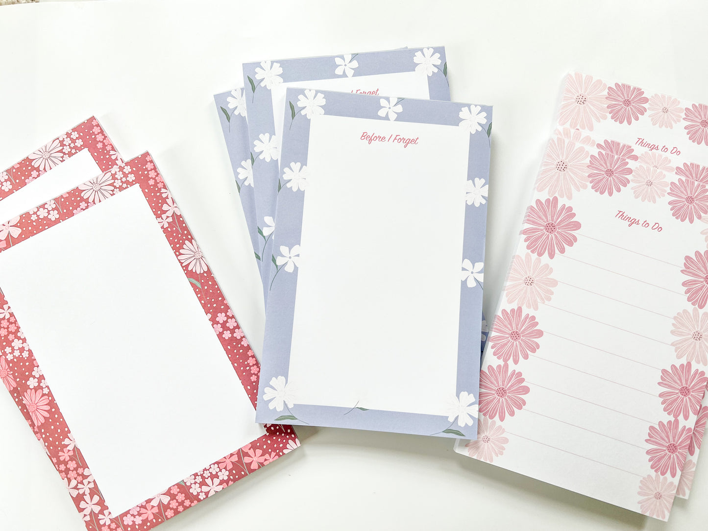 pretty floral notepads for home office