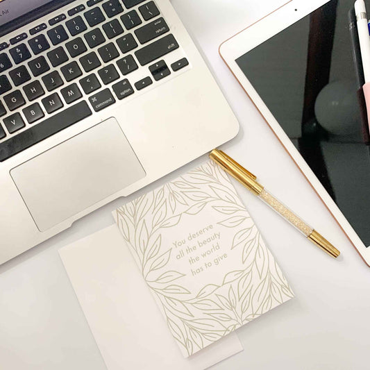 Sweet Friendship Card - You Deserve All the Beauty in the World