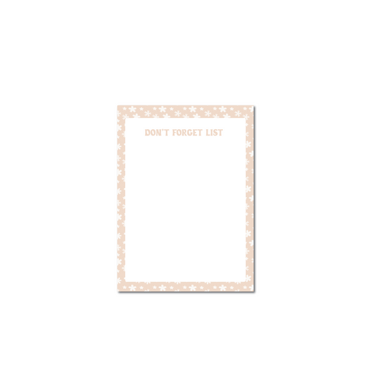 cute small pink notepad with little flowers