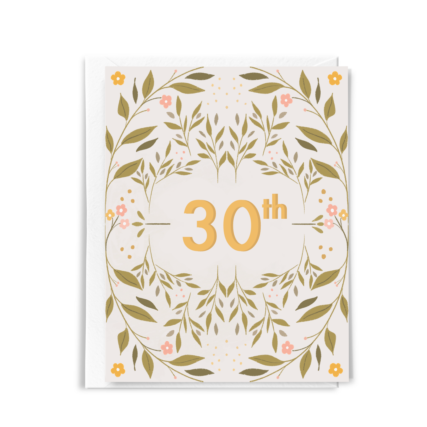 Sweet 30th Birthday Card With Flowers