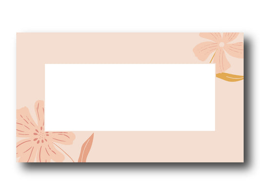 Dainty Floral Place Cards - Set of 10 - No Outline