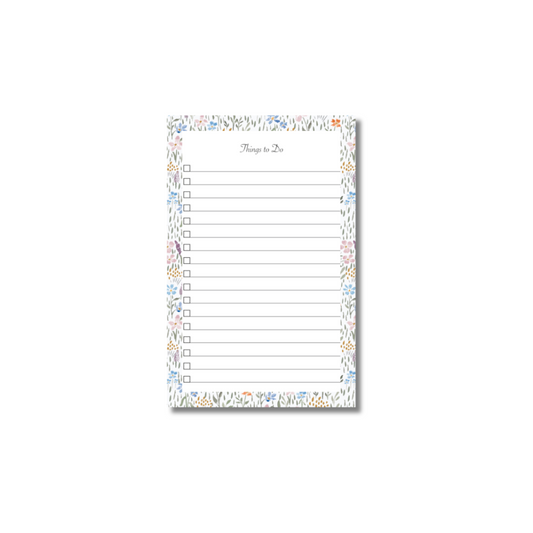 Floral Spring To Do List Notepad
