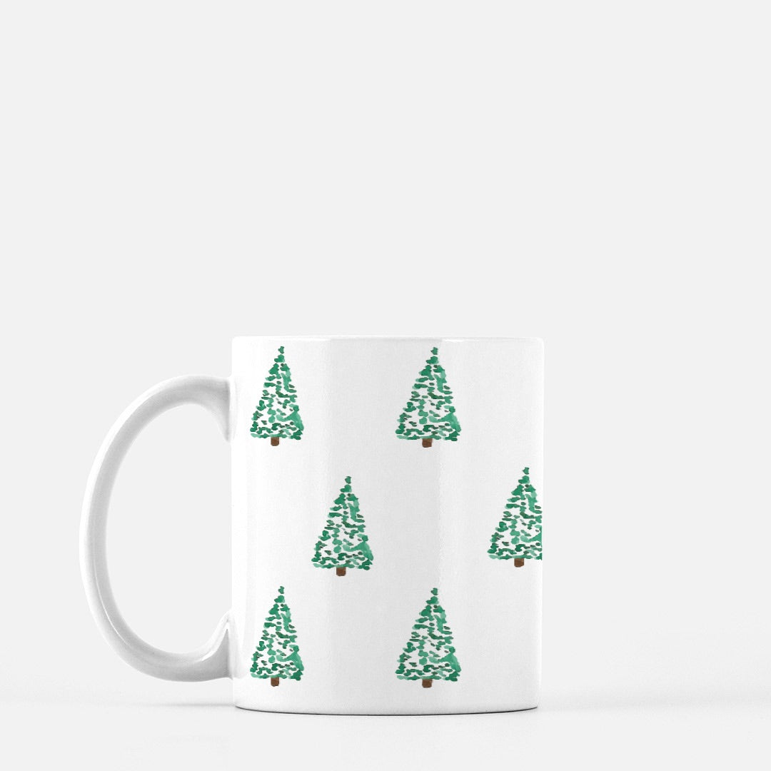 Watercolor Trees Holiday Mug