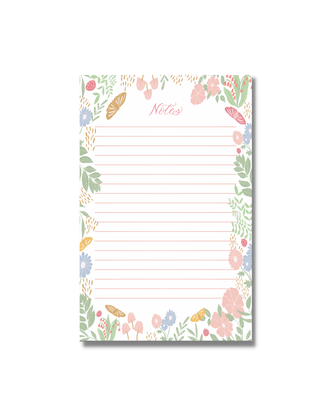 Floral Lined Notepad - Slightly Imperfect