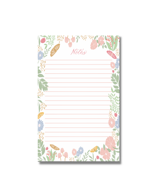 Floral Lined Notepad - SLIGHTLY IMPERFECT