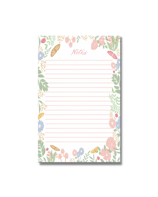 Floral Lined Notepad - Slightly Imperfect