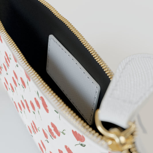 Dainty Floral Print Card Case Wallet