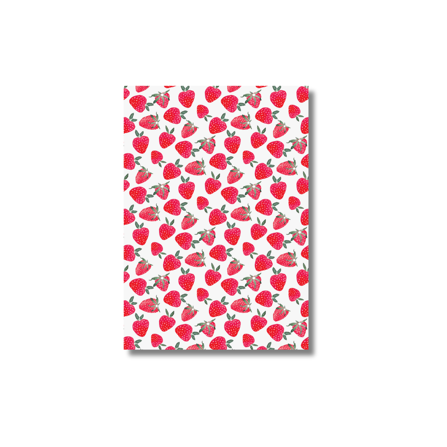 Watercolor Strawberries Tea Towel