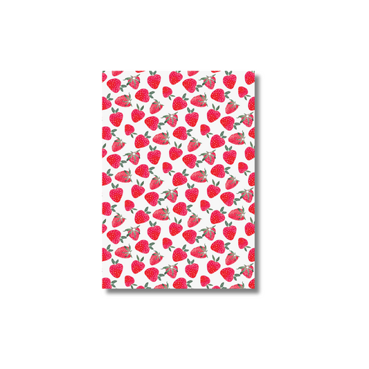 Watercolor Strawberries Tea Towel