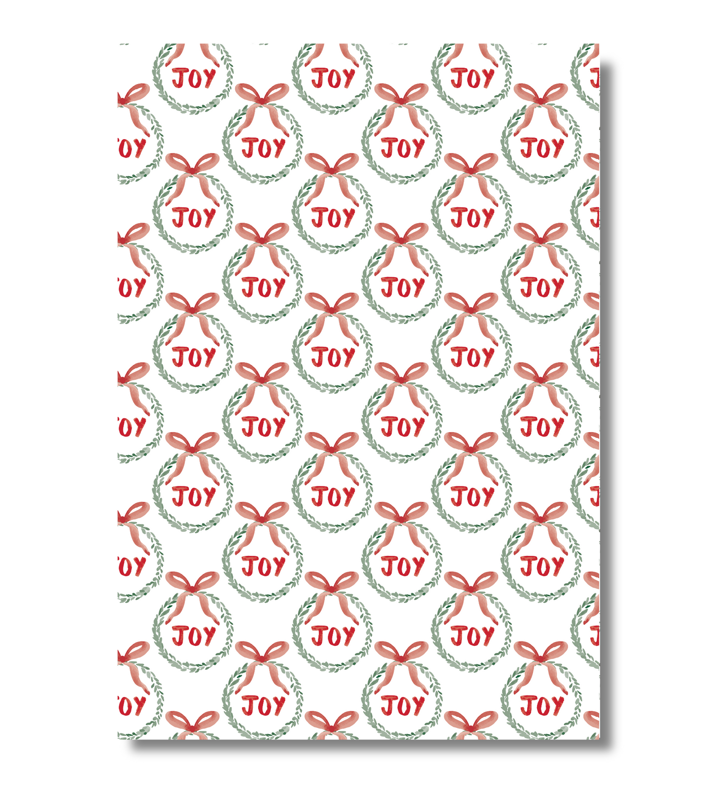 Watercolor JOY Wrapping Paper - Set of 3
