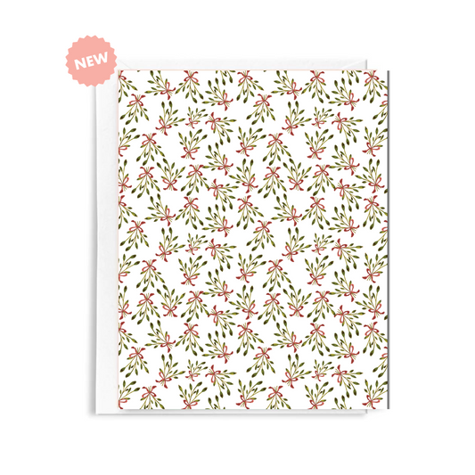 Watercolor Holly Christmas Greeting Card