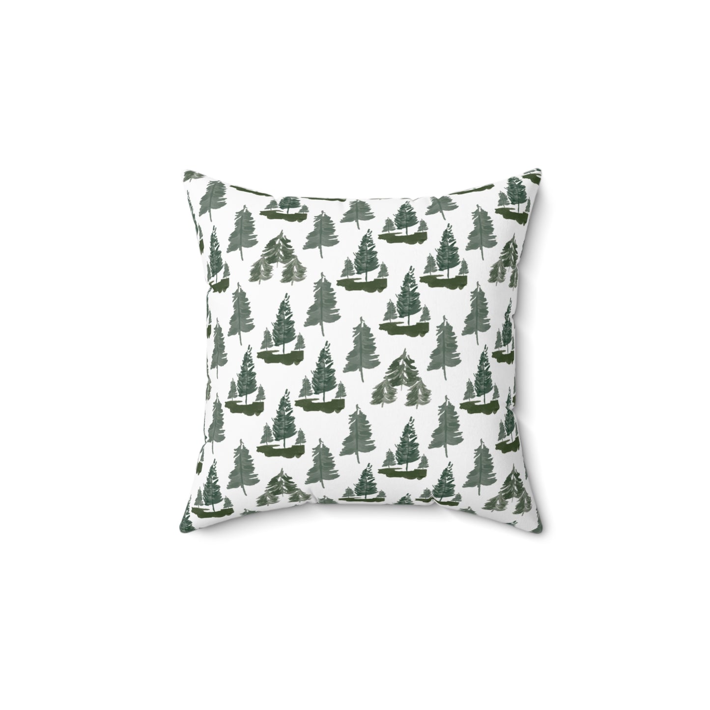 Watercolor Green Tree Pattern Pillows - Set of 2
