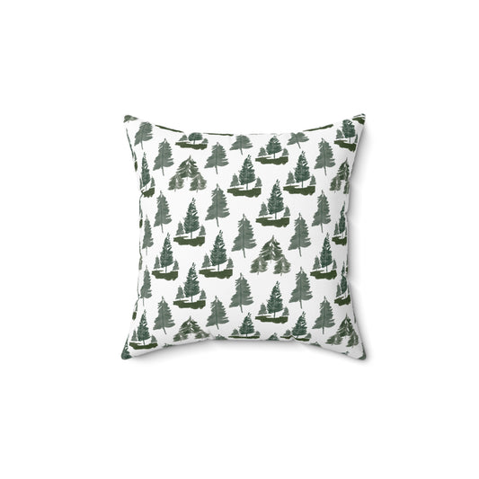 Watercolor Green Tree Pattern Pillows - Set of 2