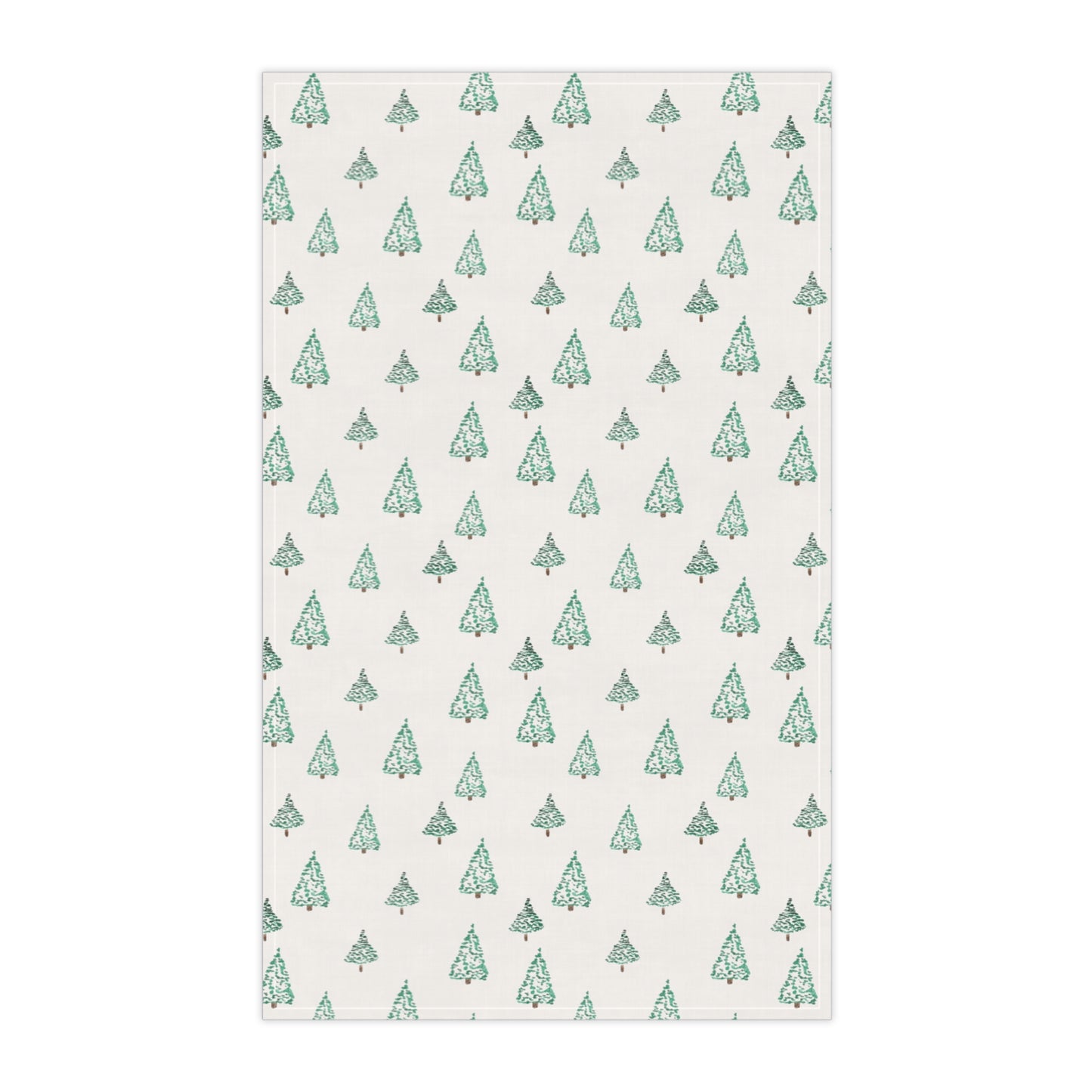 Watercolor Holiday Trees Tea Towel