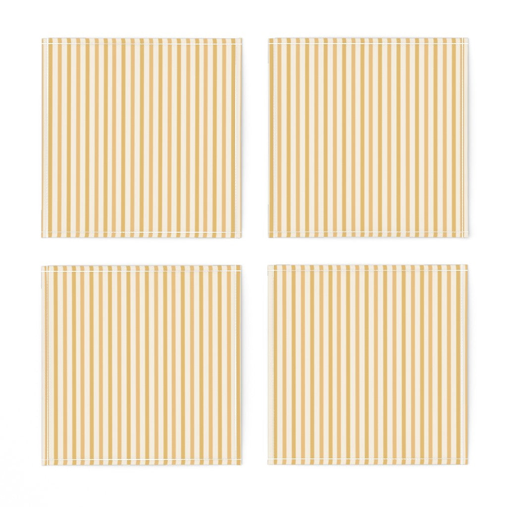 Orange Stripes Napkins - Set of 4
