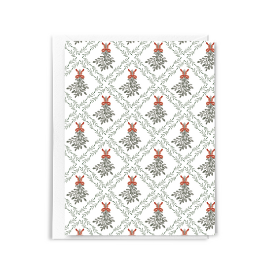 NEW! Watercolor Mistletoe Festive Holiday Card