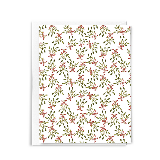 Watercolor Holly Christmas Greeting Card
