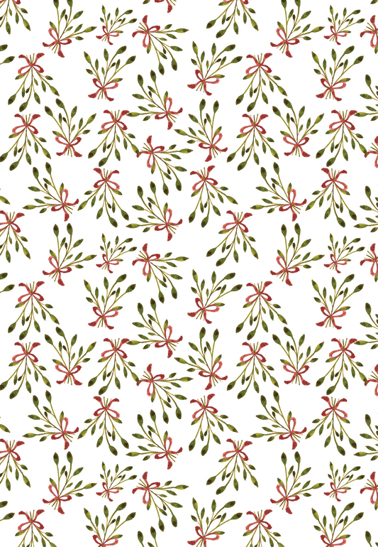 LOW STOCK: Watercolor Holly Wrapping Paper Set