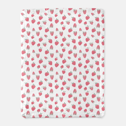 Strawberry Satin Minky Blanket