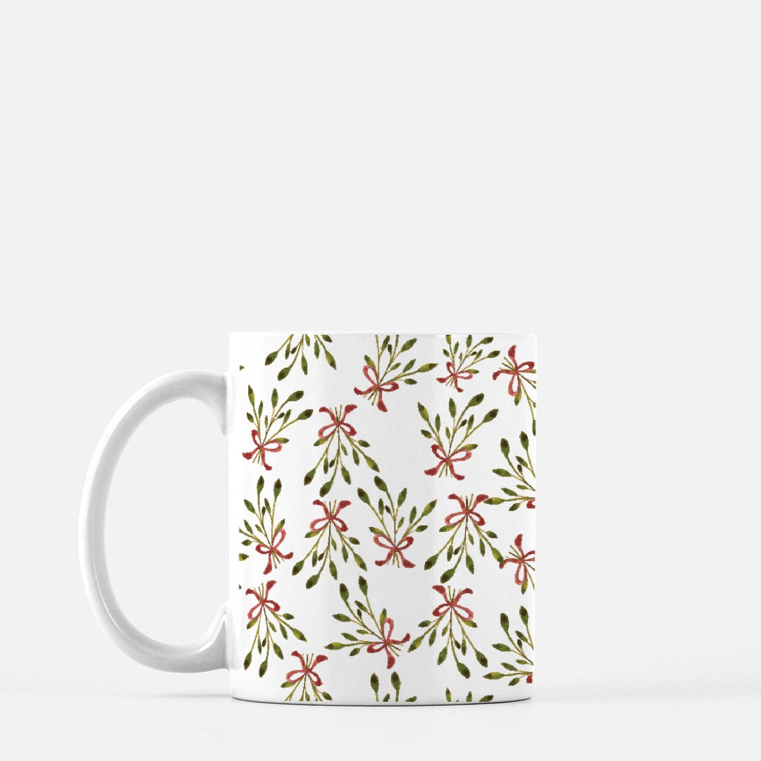 Watercolor Holly Festive Mug