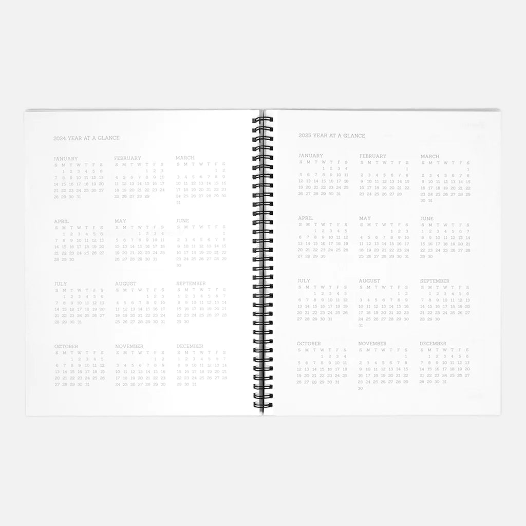 Green Dainty Flowers Undated 2024-2025 Planner