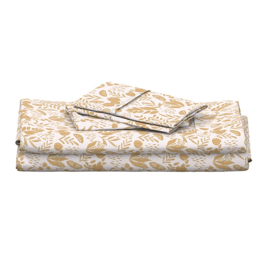 Neutral Floral Garden Bed Sheets