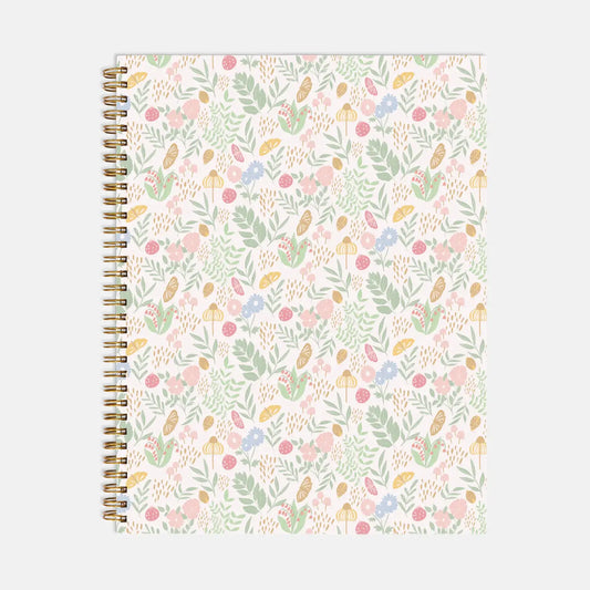 Large Floral Garden Notebook 8.5x11