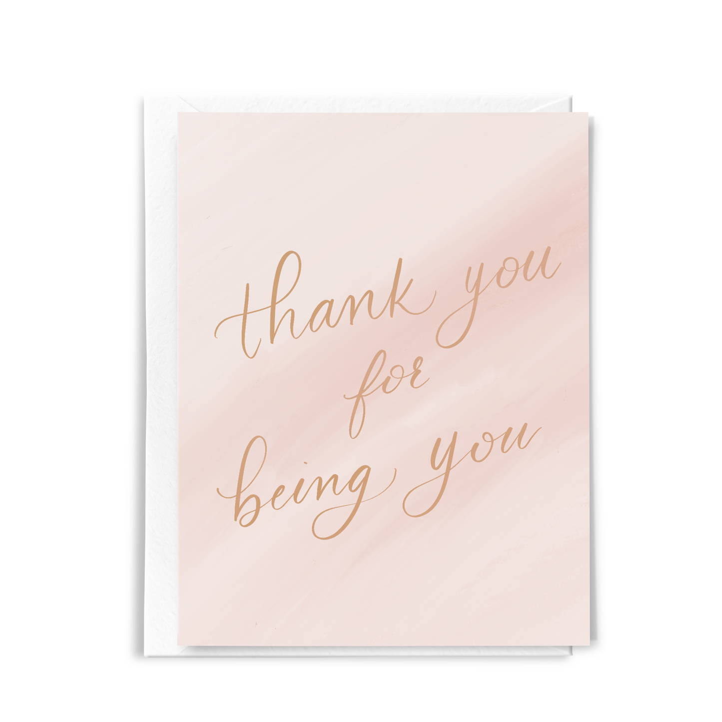 cute pink thank you card for friend