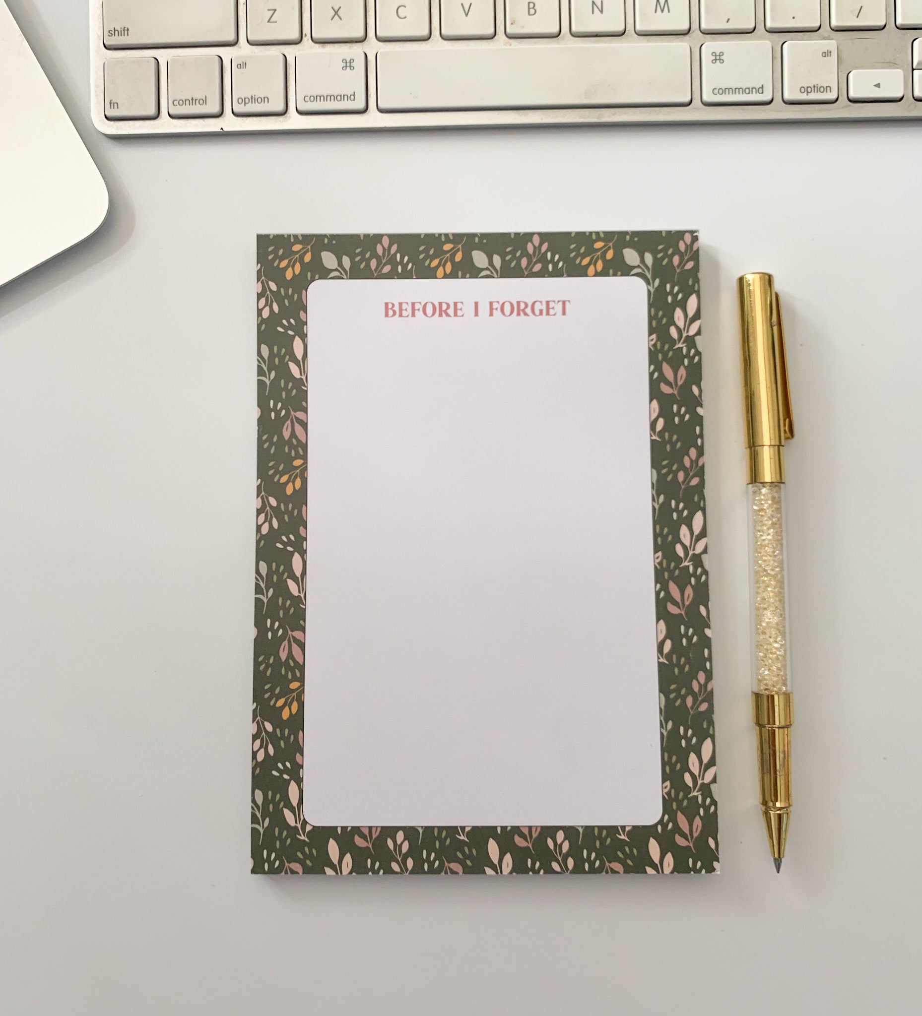 Cute Floral Notepad with flower border