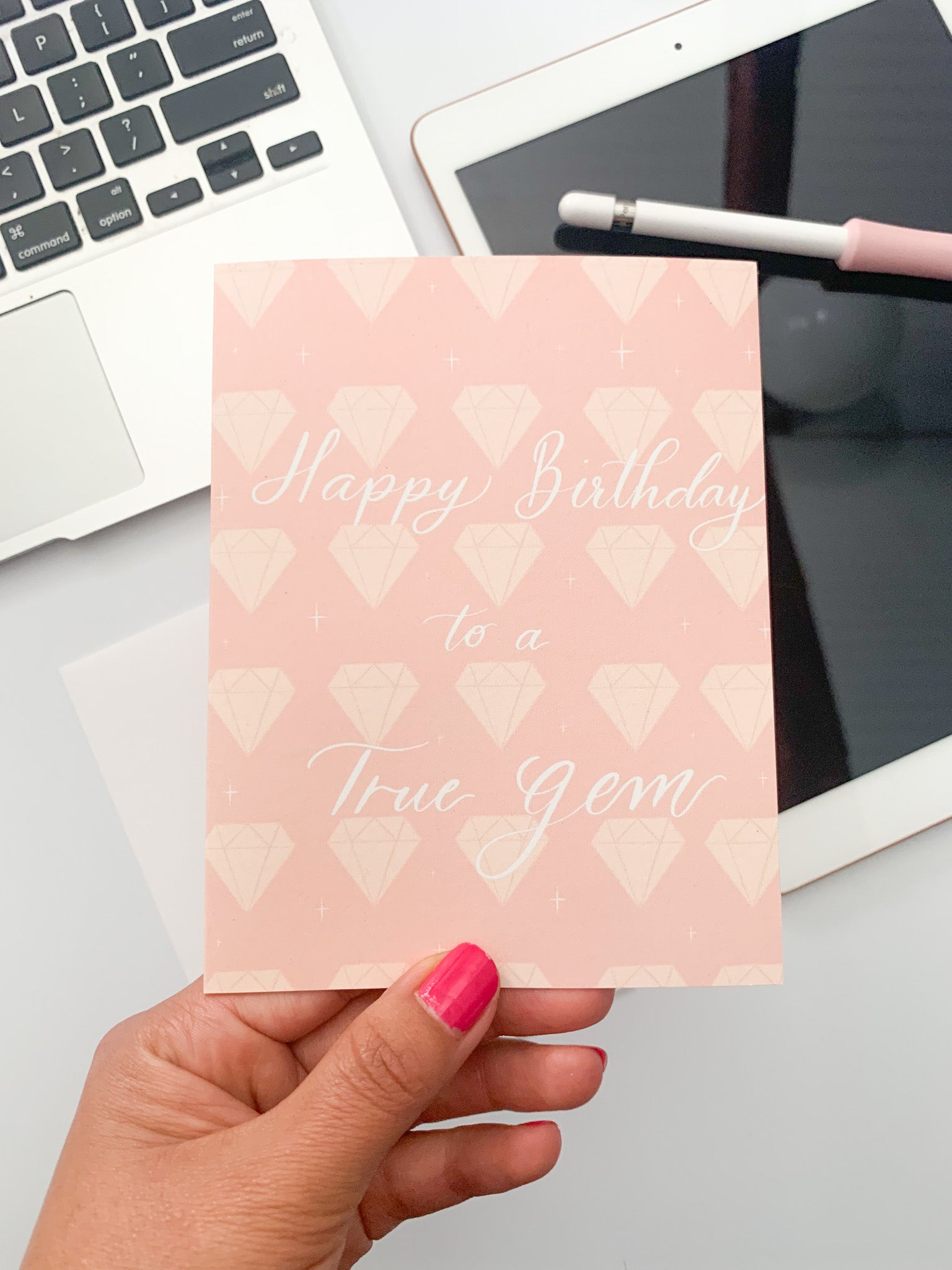 sweet and pretty pink birthday card for friend